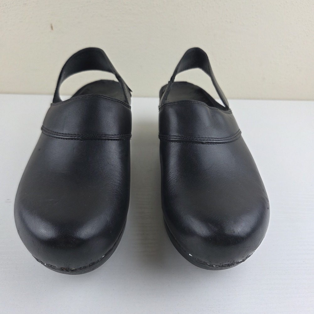 Dansko Black Leather Mule Clog Heel Strap Women's Size US 9.5 EU 40 - Picture 5 of 12